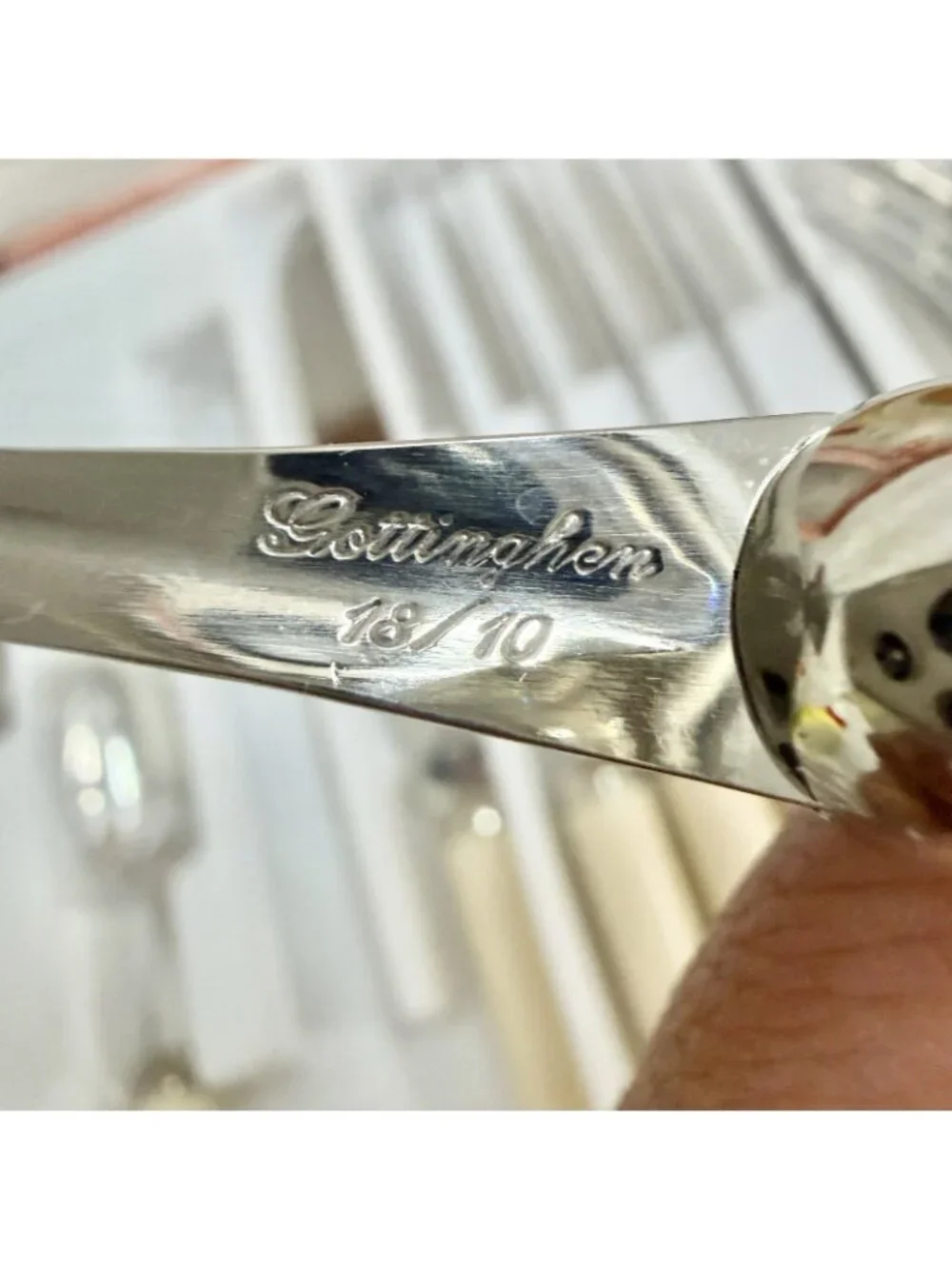 Gottingen Ashaya Stainless Flatware Ball End Cream Handles Space Age Retro Set